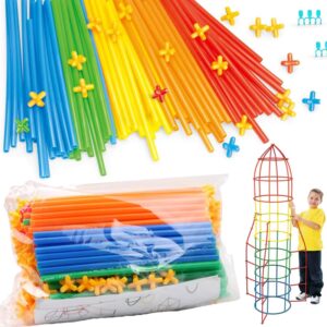 Kids Building Straws Toy, Colourful Construction Toys